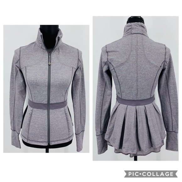 lululemon athletica Jackets & Blazers - Lululemon Gray Peplum Riding Jacket